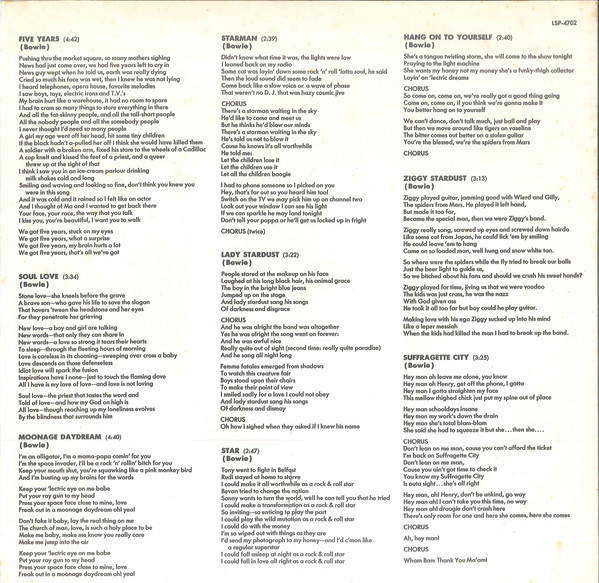 La Ascendencia Y Caida De Ziggy Stardust Y Las Arañas De Marte