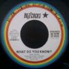 What Do You Know? / Running Free