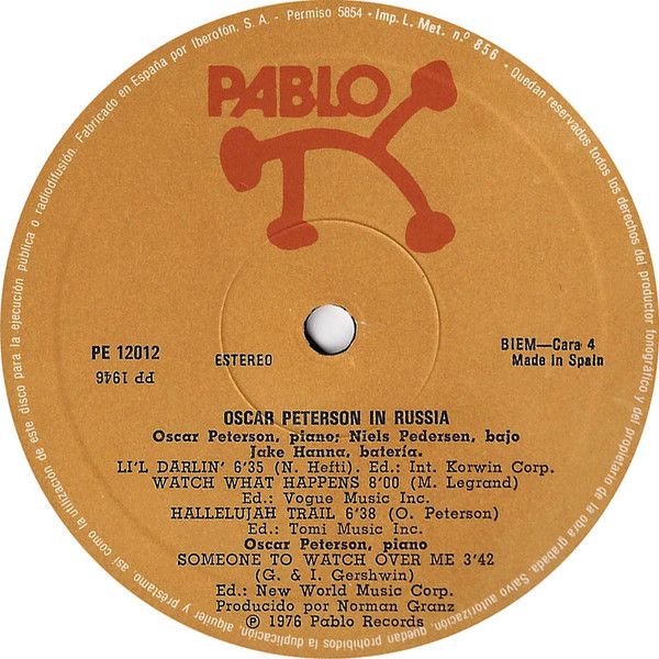 Oscar Peterson In Russia