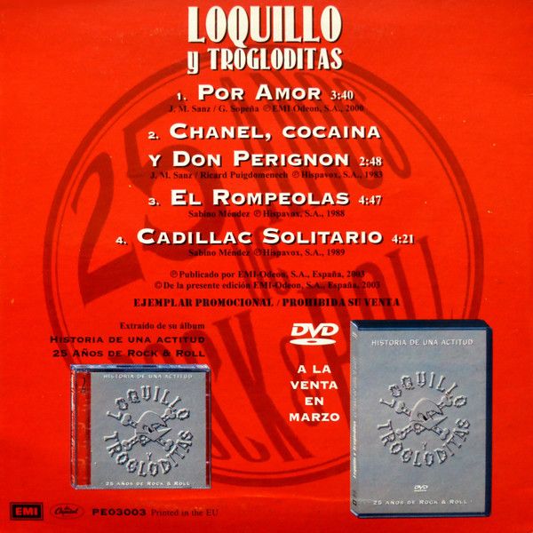 Por Amor / Chanel, Cocaina Y Don Perignon / El Rompeolas / Cadillac Solitario