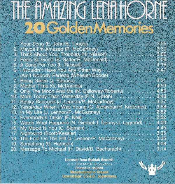The Amazing Lena Horne / 20 Golden Memories