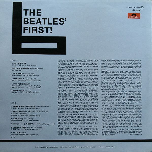 b8f2d3fd7323846aba5ef3fc50cb8e172d6815c1_0_0.jpeg The Beatles' First