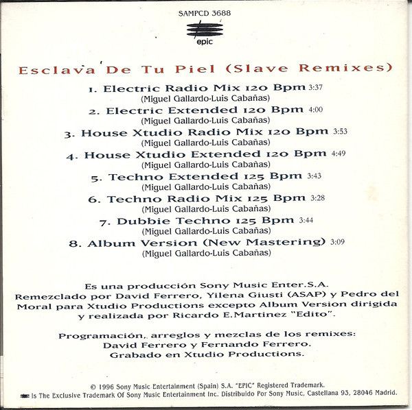 Esclava De Tu Piel (Slave Remixes)
