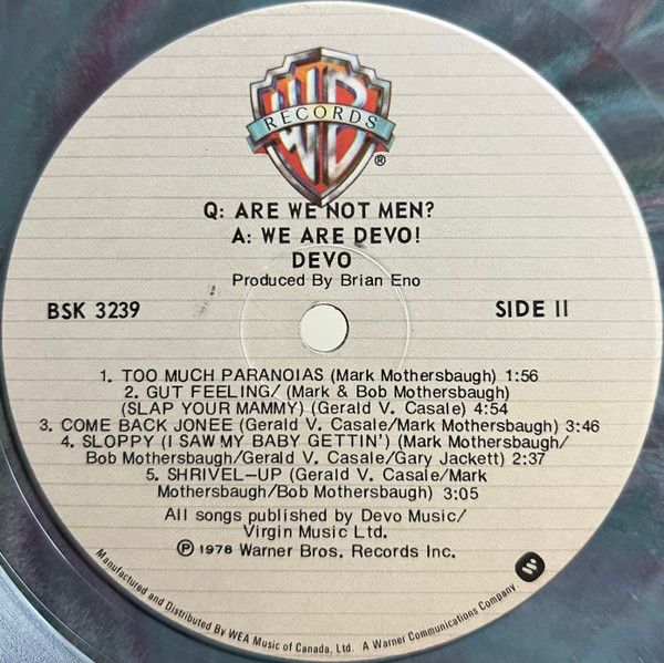 Q: Are We Not Men? A: We Are Devo!