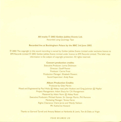 Party At The Palace (The Queen's Concerts, Buckingham Palace)
