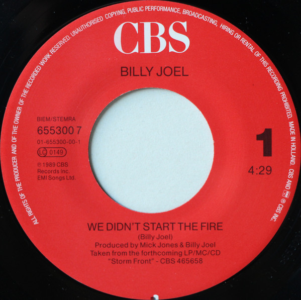 We Didn't Start The Fire